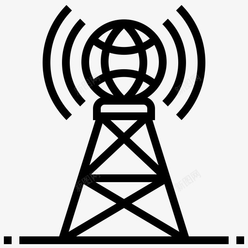 天线通信工程图标svg_新图网 https://ixintu.com 天线 工程 技术 无线 机器人工程线 通信