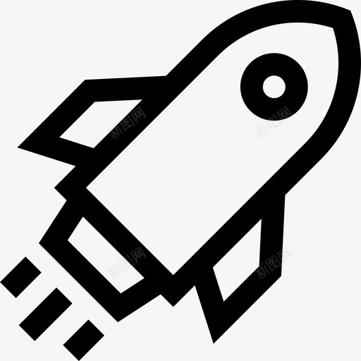 火箭商业收藏4直线型图标svg_新图网 https://ixintu.com 商业收藏4 火箭 直线型