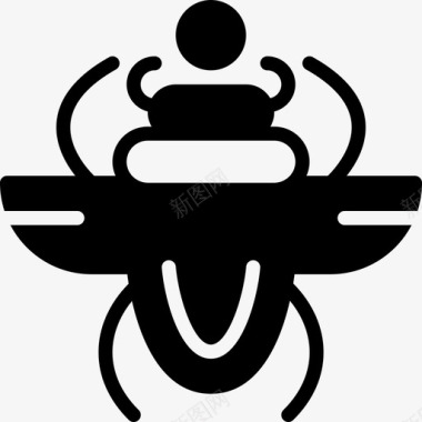 圣甲虫符号2填充图标图标