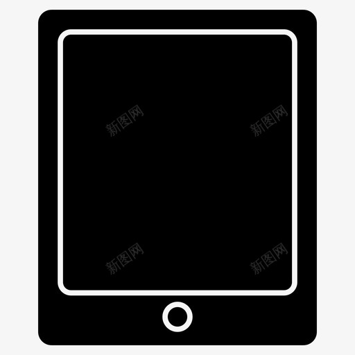 平板电脑ipad电子产品字形图标svg_新图网 https://ixintu.com ipad 平板电脑 电子产品字形图标