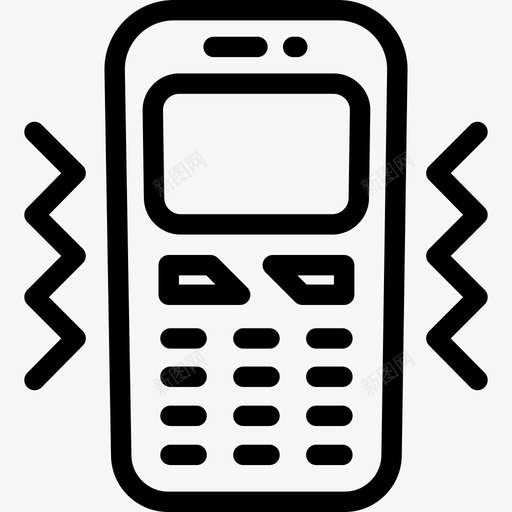 移动电话电话线路图标svg_新图网 https://ixintu.com 电话 移动电话 线路