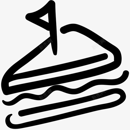 一半三明治面包食物图标svg_新图网 https://ixintu.com 一半三明治 午餐 面包 食物 食物轮廓涂鸦