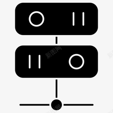 服务器网络托管网络托管字形图标图标