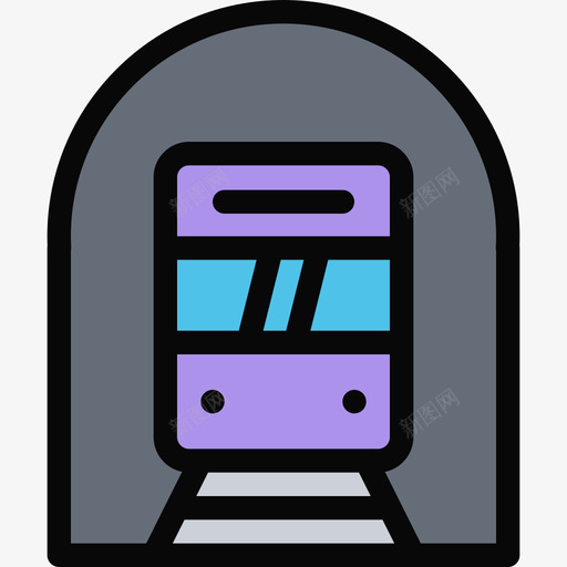 火车运输7彩色图标svg_新图网 https://ixintu.com 彩色 火车 运输7