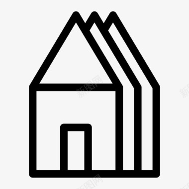 不动产建筑物房子图标图标