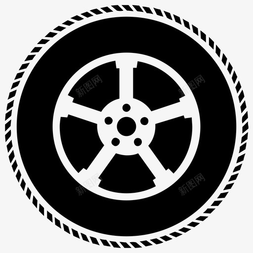 卡车车轮大轮胎轮胎图标svg_新图网 https://ixintu.com 卡车车轮 大轮胎 货车轮胎 轮胎 轮胎字形图标