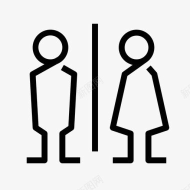 卫生间浴室男卫生间图标图标