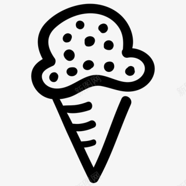 冰淇淋筒饮料甜点图标图标