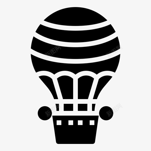 热气球运输非洲符号字形图标svg_新图网 https://ixintu.com 热气球 运输 非洲符号字形