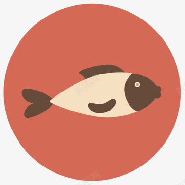 鱼食物线性食物套装图标图标