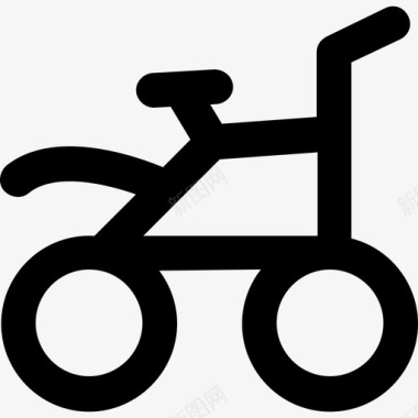 自行车运输元件粗体圆形图标图标