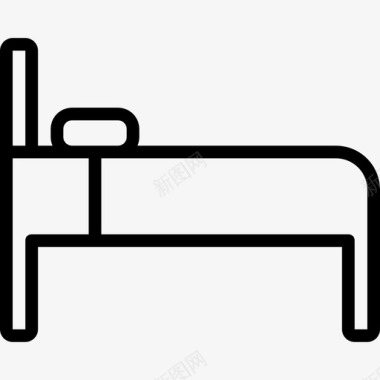 床酒店服务6直线图标图标