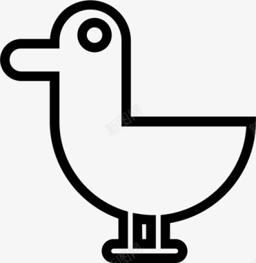 鸭子动物鸟图标图标