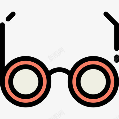 眼镜教育12线性颜色图标图标