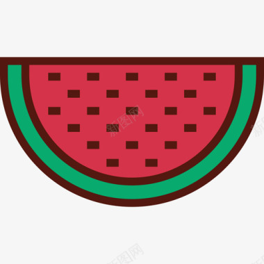 西瓜食品6线颜色图标图标