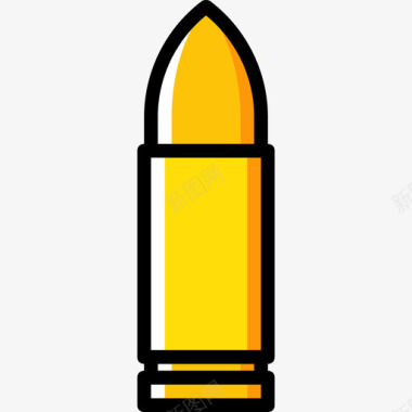 子弹军徽黄色图标图标