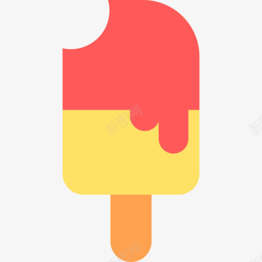 冰淇淋食品和餐厅元素扁平图标图标