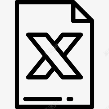 Excel文件夹2线性图标图标
