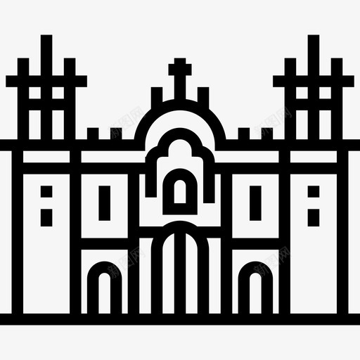 库斯科大教堂地标3直线形图标svg_新图网 https://ixintu.com 地标3 库斯科大教堂 直线形
