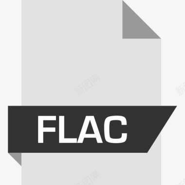 Flac文档文件扩展名平面图标图标