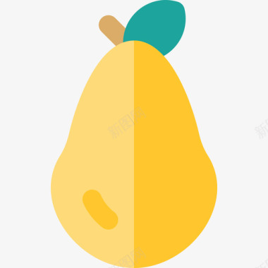 梨食用色平图标图标