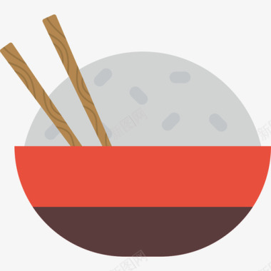米饭食品和饮料3平的图标图标