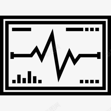 脉搏健康和医疗10线性图标图标
