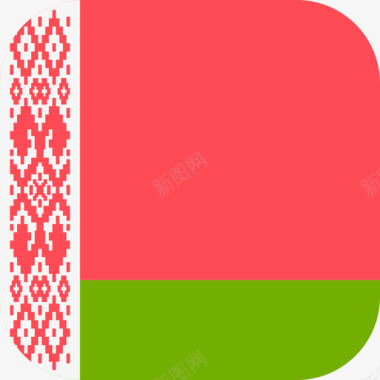 白俄罗斯国际国旗3圆形方形图标图标