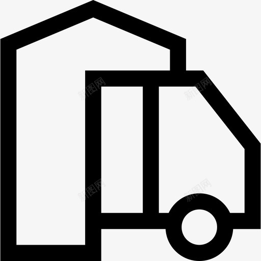卡车电子商务收集2线性图标svg_新图网 https://ixintu.com 卡车 电子商务收集2 线性