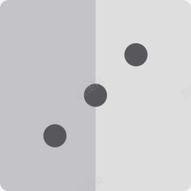 骰子形状2扁平图标图标