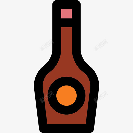 葡萄酒彩色厨房用品线性颜色图标svg_新图网 https://ixintu.com 彩色厨房用品 线性颜色 葡萄酒
