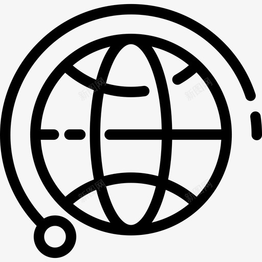 全球范围位置概述直线图标svg_新图网 https://ixintu.com 位置概述 全球范围 直线
