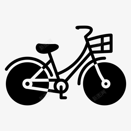 自行车交通工具运输符号图标svg_新图网 https://ixintu.com 交通工具 自行车 运输符号