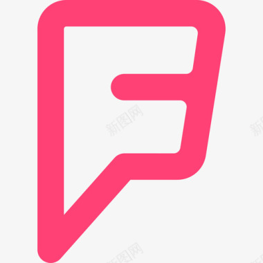 Foursquare社交媒体徽标2平面图标图标