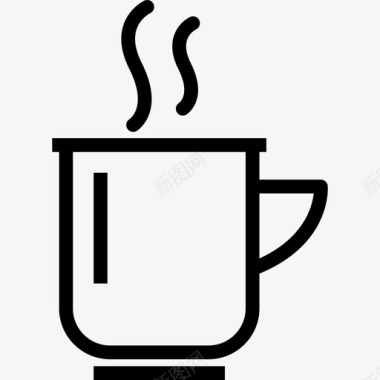 咖啡杯厨房元素线性图标图标
