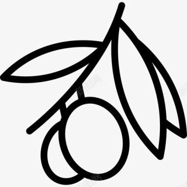 橄榄食物5直系图标图标