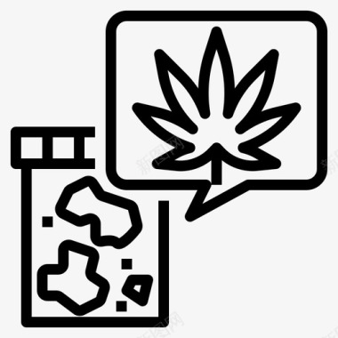 大麻烘干大麻医用图标图标