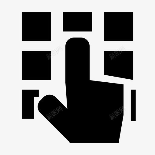 图案锁手势手图标svg_新图网 https://ixintu.com 别针 图案锁 安全标志 手 手势