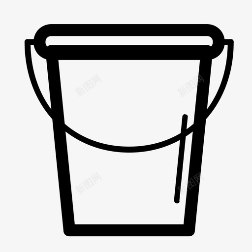 桶垃圾箱清洁剂图标svg_新图网 https://ixintu.com 垃圾箱 家 容器 拖把 桶 水 清洁剂