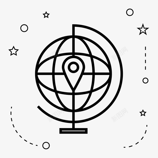 图表地球仪地图图标svg_新图网 https://ixintu.com 世界地图 图表 地图 地球仪 学校