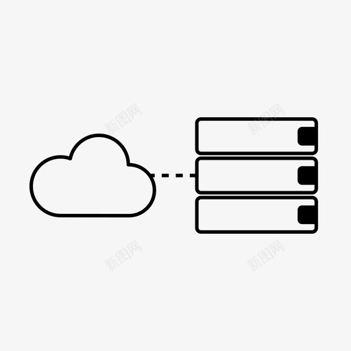数据服务器云连接服务器图标svg_新图网 https://ixintu.com 数据和存储 数据服务器云 服务器 连接
