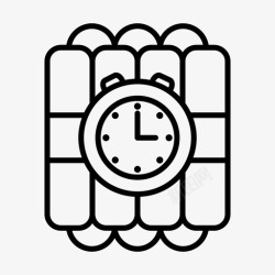 TNT标志定时炸弹爆炸手榴弹图标高清图片
