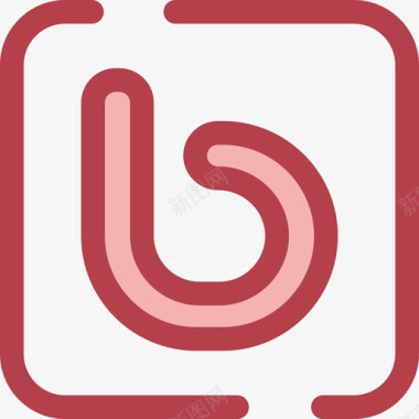 Bebo社交网络4红色图标图标