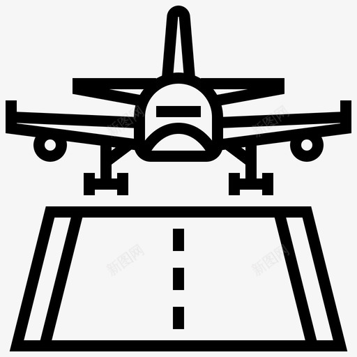 起飞航空公司机场图标svg_新图网 https://ixintu.com 机场 机场线 航空公司 起飞 运输 飞机