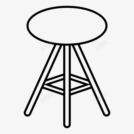 椅子家具午餐图标svg_新图网 https://ixintu.com 凳子 午餐 家具 家居家具 椅子 餐厅