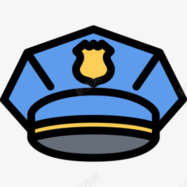 警察帽法律2颜色图标图标