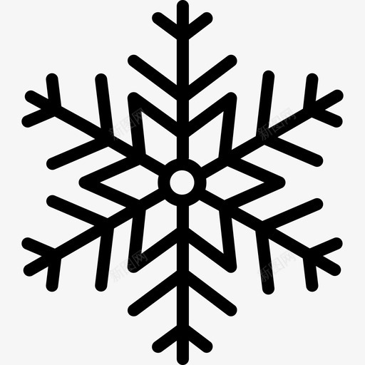 雪花圣诞元素2直线图标svg_新图网 https://ixintu.com 圣诞元素2 直线 雪花