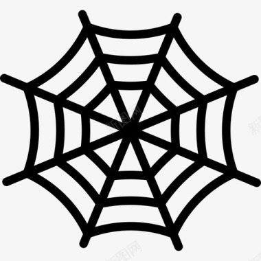 蜘蛛网万圣节22直线型图标图标