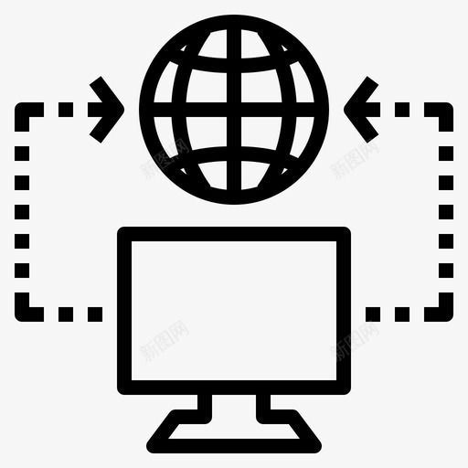 在线计算机电子商务图标svg_新图网 https://ixintu.com 互联网 在线 广告 技术 电子商务 计算机