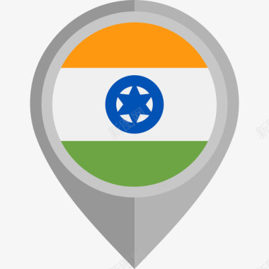 印度国旗圆形图标图标